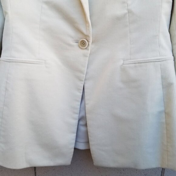 NWT Theory Luxury Old Money Power Jacket Blazer Dover White Modern Corduroy - Picture 15 of 16